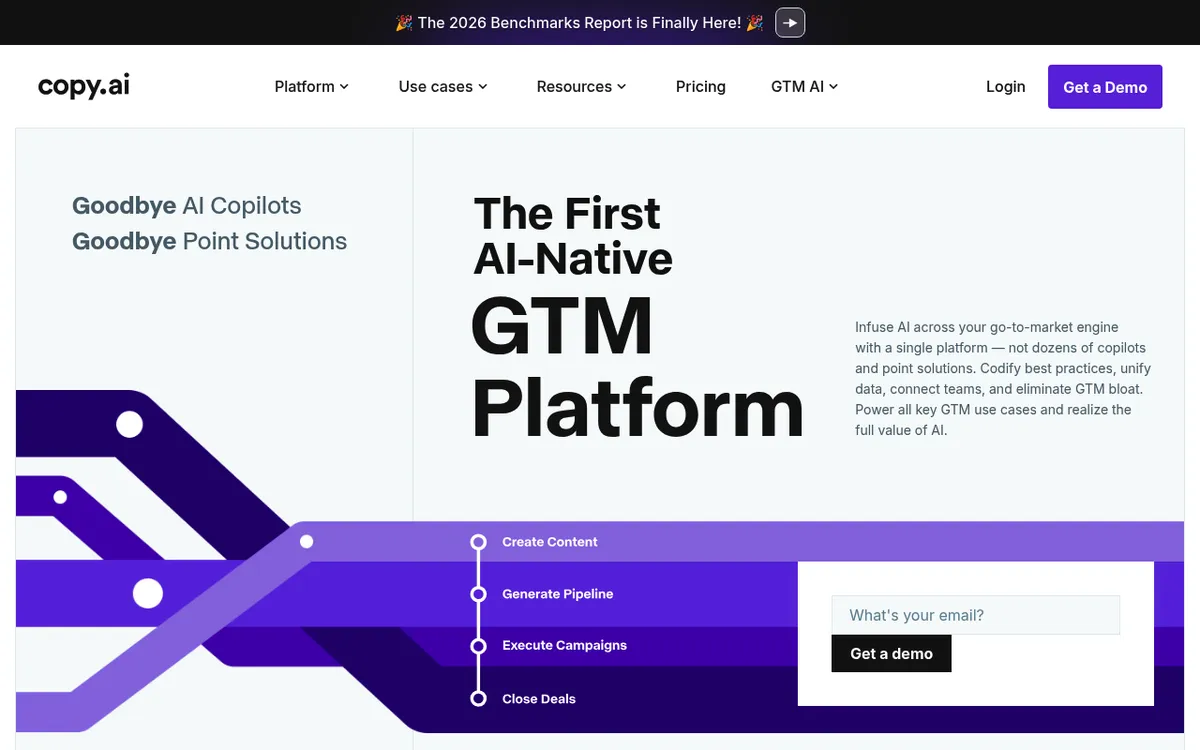 Copy.ai homepage