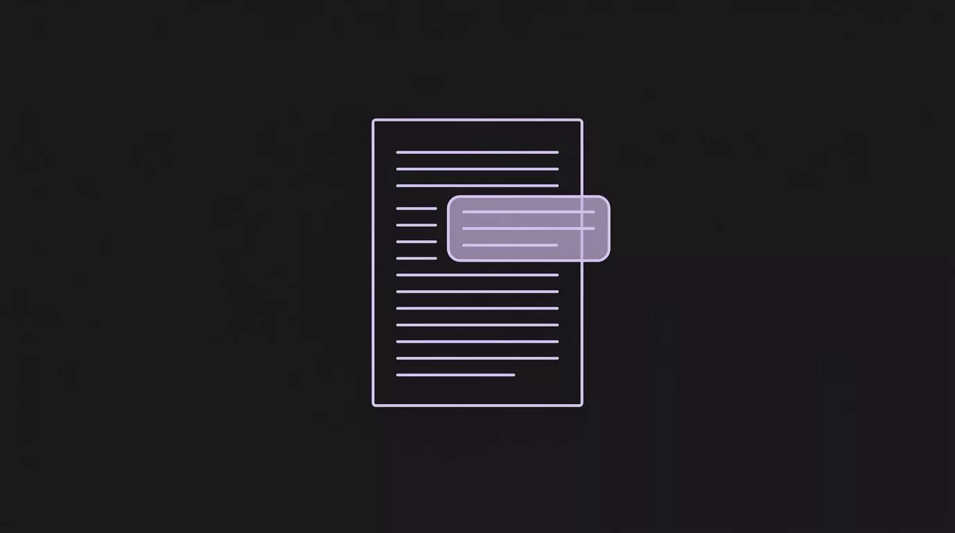 Document page with one short passage lifted out, showing how AI Overviews extract answers