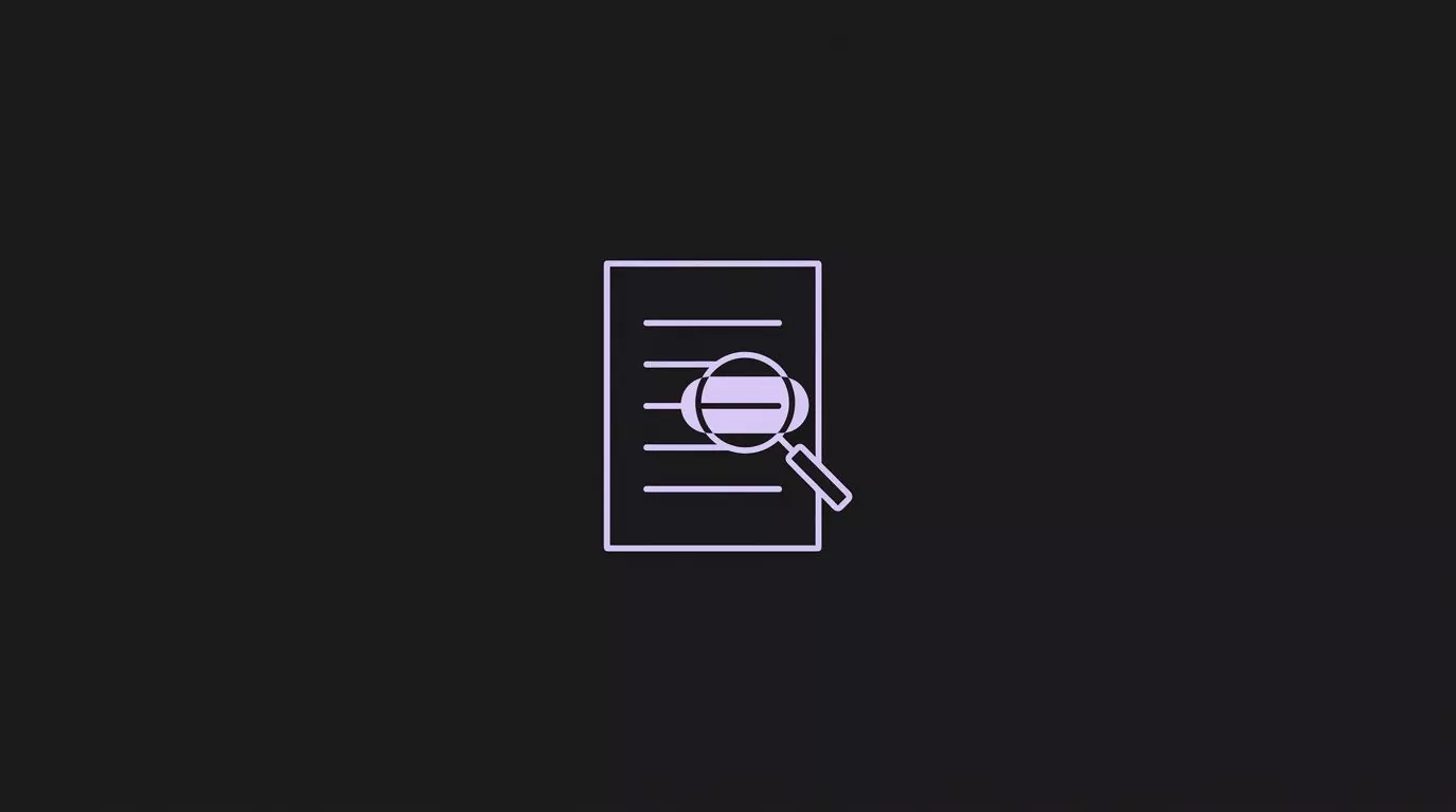 One page monthly review of five content marketing KPIs under a magnifier