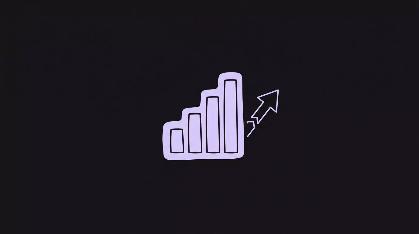 Bar chart of impressions beside a broken arrow, showing AI search visibility without clicks